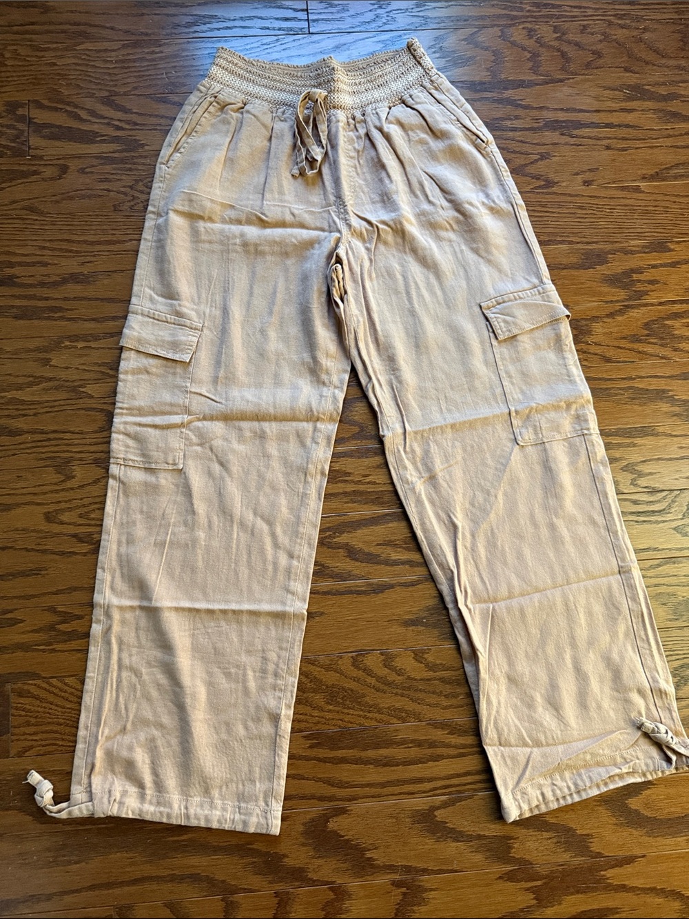 Rewash Orange Wide Leg Cargo Jumpsuit Pants